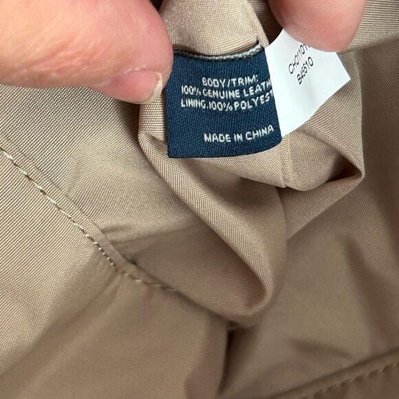 Cole Haan crackled leather navy tote bag - Picture 11 of 13